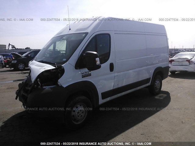 3C6TRVCG4FE519391 - 2015 RAM PROMASTER 2500 2500 HIGH WHITE photo 2