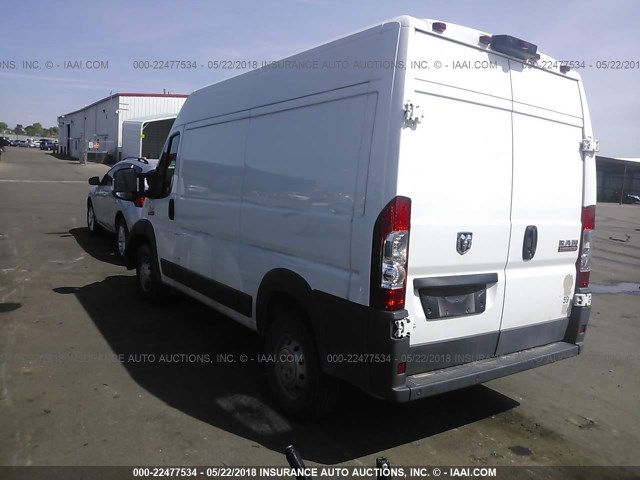 3C6TRVCG4FE519391 - 2015 RAM PROMASTER 2500 2500 HIGH WHITE photo 3