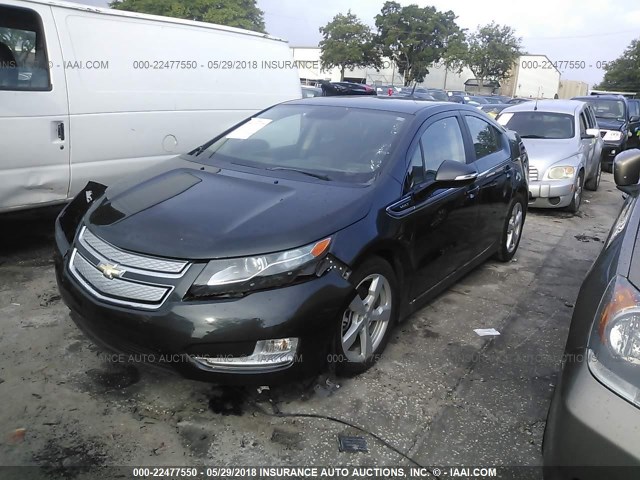 1G1RA6E43EU154861 - 2014 CHEVROLET VOLT BLACK photo 2