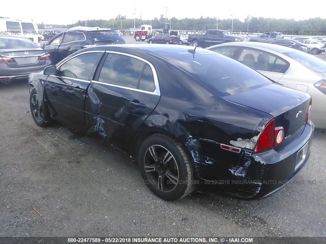 1G1ZG57BX8F164378 - 2008 CHEVROLET MALIBU LS 黑色 照片 3