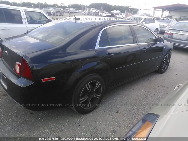 1G1ZG57BX8F164378 - 2008 CHEVROLET MALIBU LS 黑色 照片 4