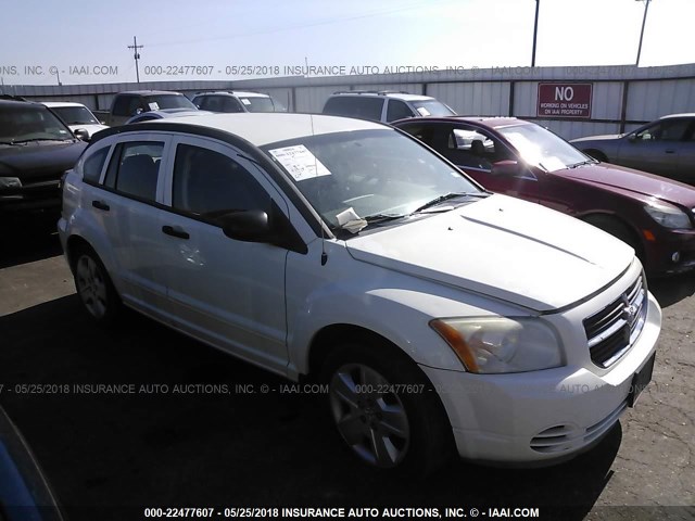 1B3HB48B47D529949 - 2007 DODGE CALIBER SXT WHITE photo 1