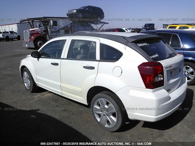 1B3HB48B47D529949 - 2007 DODGE CALIBER SXT WHITE photo 3