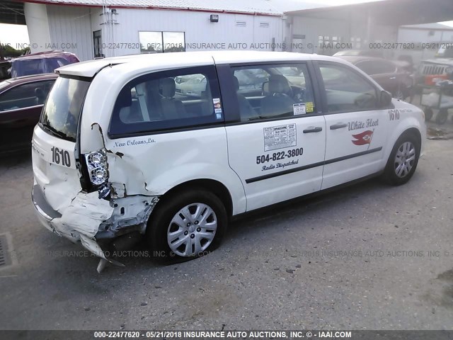 2C4RDGBG5DR789949 - 2013 DODGE GRAND CARAVAN SE WHITE photo 4