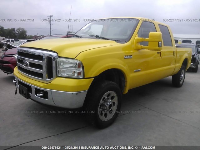 1FTSW21P96EA26641 - 2006 FORD F250 SUPER DUTY YELLOW photo 2