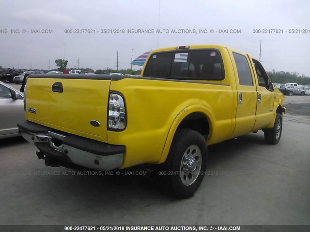 1FTSW21P96EA26641 - 2006 FORD F250 SUPER DUTY YELLOW photo 4