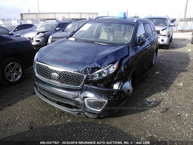 5XYPG4A32GG090492 - 2016 KIA SORENTO LX/L BLACK photo 2