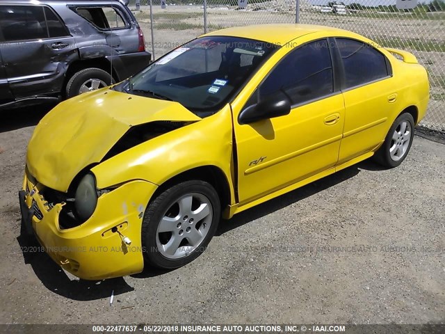 1B3ES76F73D261323 - 2003 DODGE NEON R/T YELLOW photo 2