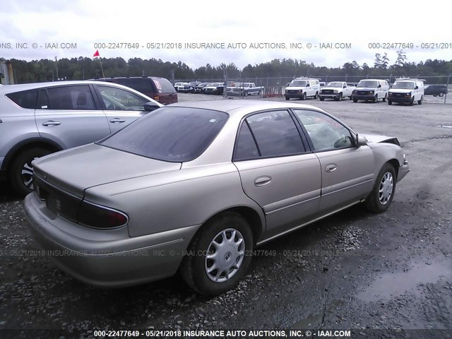 2G4WS52J821260415 - 2002 BUICK CENTURY CUSTOM TAN photo 4