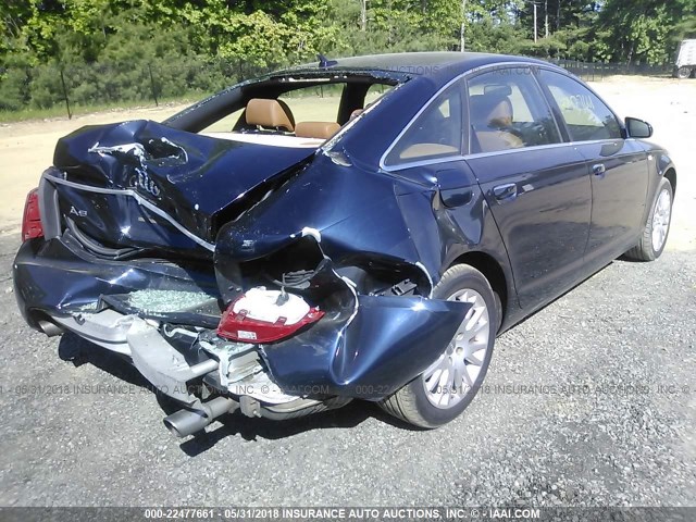 WAUDH74F17N016588 - 2007 AUDI A6 3.2 QUATTRO BLUE photo 4