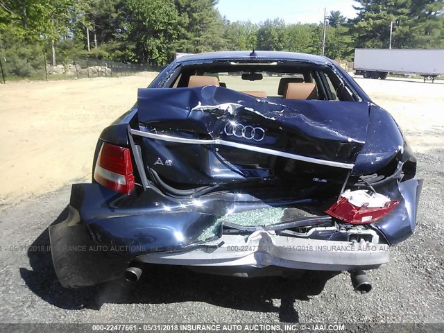 WAUDH74F17N016588 - 2007 AUDI A6 3.2 QUATTRO BLUE photo 6