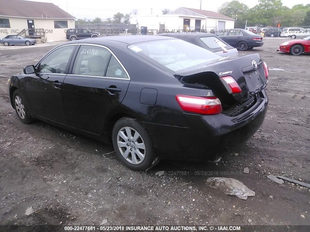 4T1BK46KX7U555300 - 2007 TOYOTA CAMRY NEW GENERAT LE/XLE/SE BLACK photo 3
