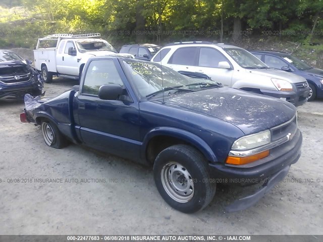 1GCCS14H238249399 - 2003 CHEVROLET S TRUCK S10 BLUE photo 1