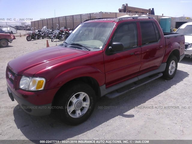 1FMZU67E63UA33531 - 2003 FORD EXPLORER SPORT TR  RED photo 2