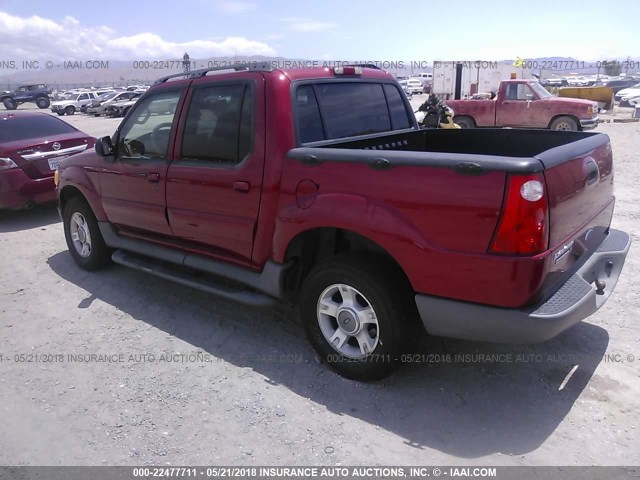 1FMZU67E63UA33531 - 2003 FORD EXPLORER SPORT TR  RED photo 3