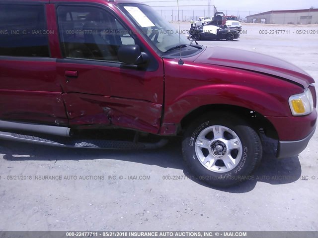 1FMZU67E63UA33531 - 2003 FORD EXPLORER SPORT TR  RED photo 6