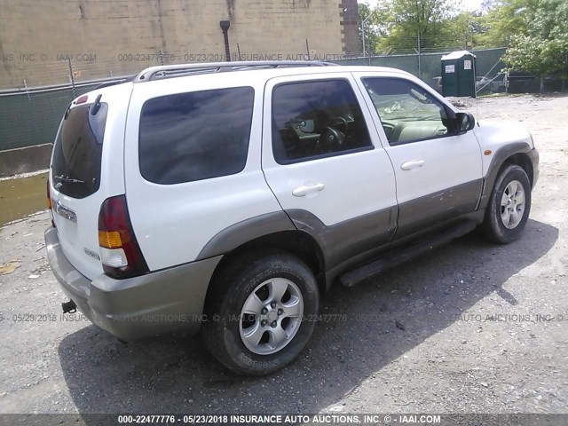 4F2CU08111KM42595 - 2001 MAZDA TRIBUTE LX/ES WHITE photo 4