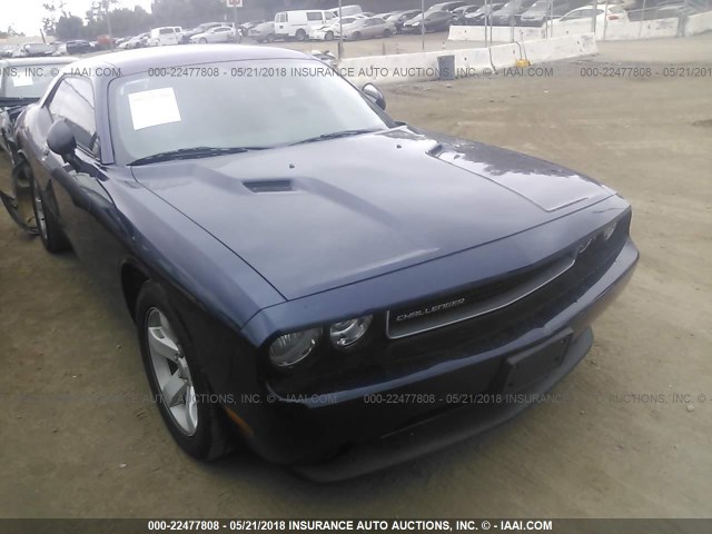 2C3CDYAG4DH684035 - 2013 DODGE CHALLENGER SXT BLUE photo 1