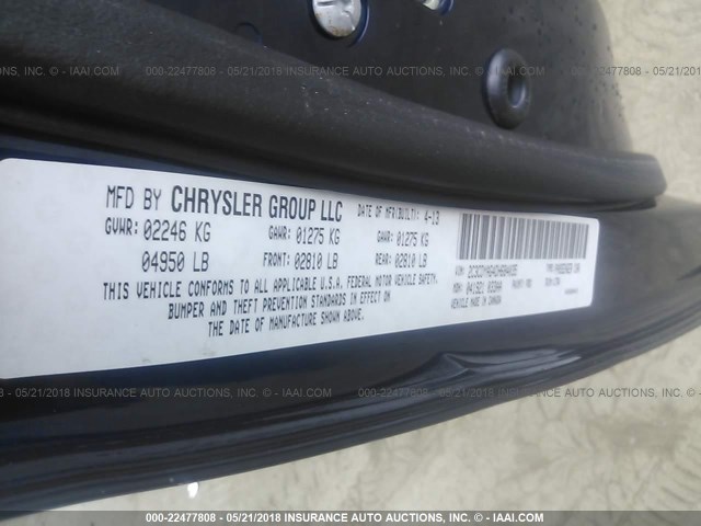 2C3CDYAG4DH684035 - 2013 DODGE CHALLENGER SXT BLUE photo 9