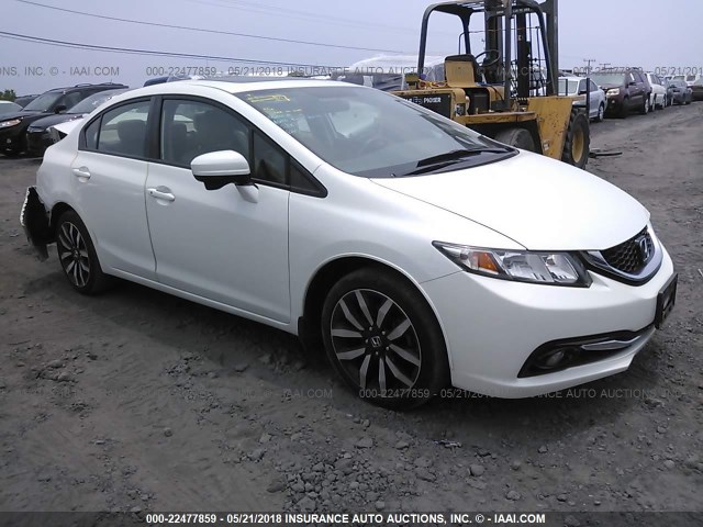 19XFB2F99FE090951 - 2015 HONDA CIVIC EXL WHITE photo 1