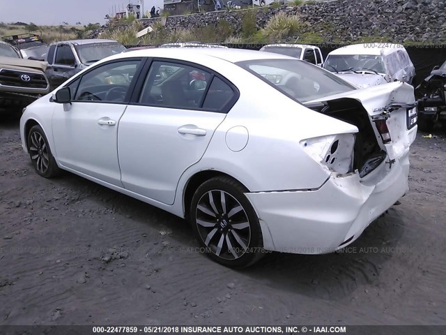 19XFB2F99FE090951 - 2015 HONDA CIVIC EXL WHITE photo 3