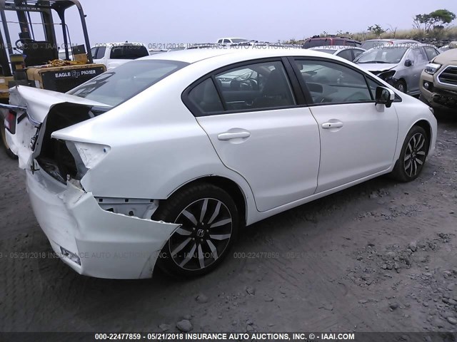 19XFB2F99FE090951 - 2015 HONDA CIVIC EXL WHITE photo 4