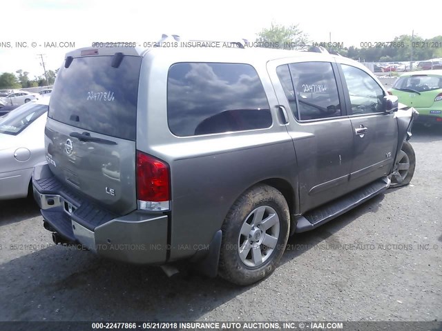 5N1AA08AX6N706060 - 2006 NISSAN ARMADA SE/LE GRAY photo 4