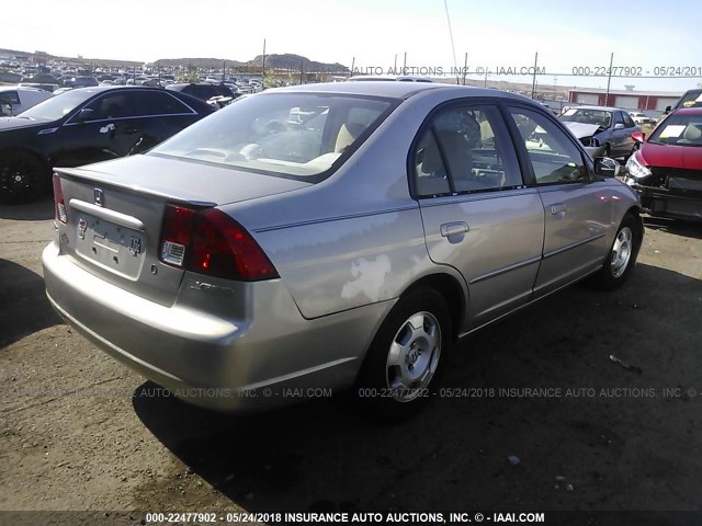 JHMES96624S013695 - 2004 HONDA CIVIC HYBRID GOLD photo 4