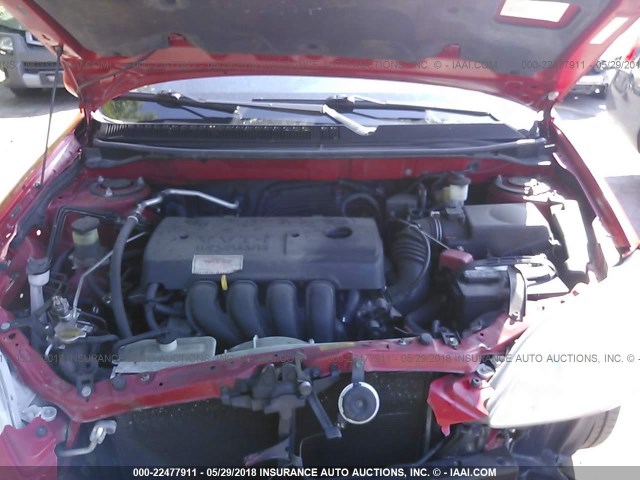 2T1LR32E56C553884 - 2006 TOYOTA COROLLA MATRIX XR RED photo 10