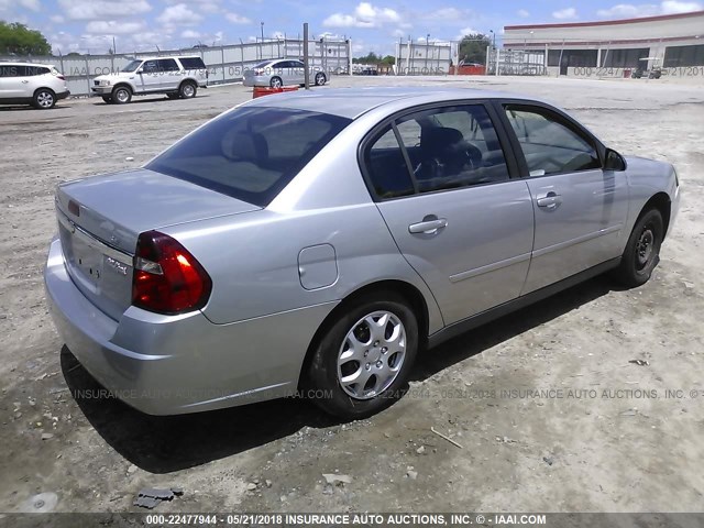 1G1ZS51FX6F296838 - 2006 CHEVROLET MALIBU LS SILVER photo 4