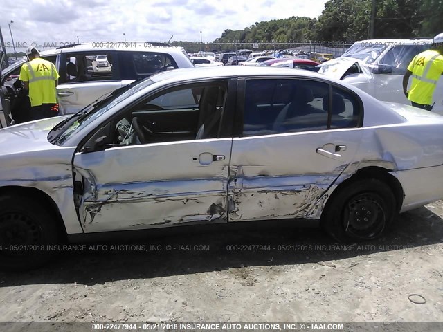 1G1ZS51FX6F296838 - 2006 CHEVROLET MALIBU LS SILVER photo 6