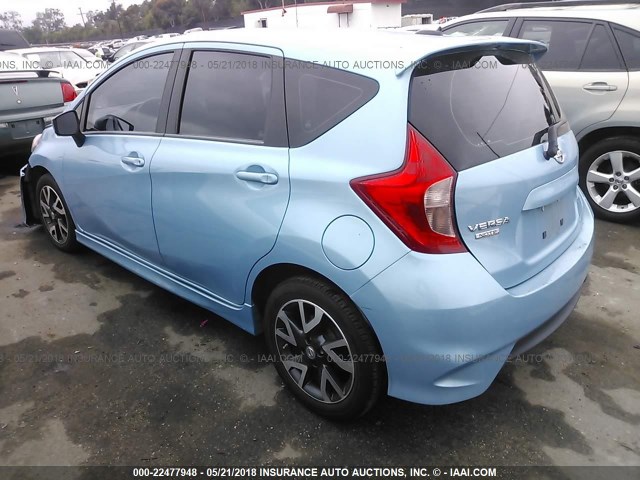 3N1CE2CP1FL418911 - 2015 NISSAN VERSA NOTE S/S PLUS/SV/SL/SR BLUE photo 3