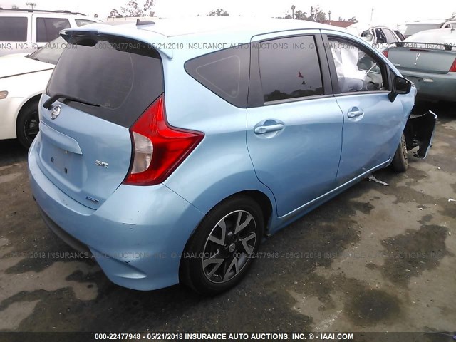 3N1CE2CP1FL418911 - 2015 NISSAN VERSA NOTE S/S PLUS/SV/SL/SR BLUE photo 4