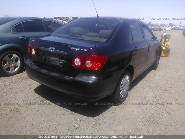 JTDBR32E850054775 - 2005 TOYOTA COROLLA CE/LE BLACK photo 4