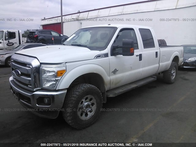 1FT8W3BT5GEC15817 - 2016 FORD F350 SUPER DUTY WHITE photo 2