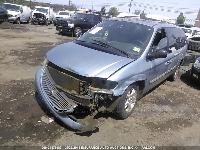 2C4GP54L74R528660 - 2004 CHRYSLER TOWN & COUNTRY TOURING BLUE photo 2
