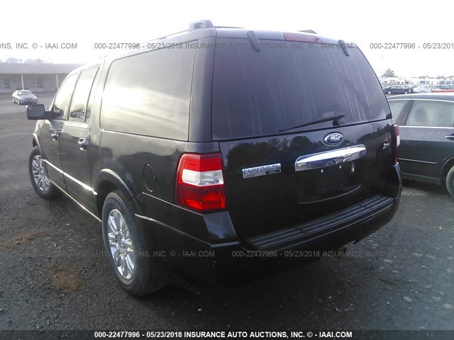 1FMJK2A50DEF45074 - 2013 FORD EXPEDITION EL LIMITED BLACK photo 3