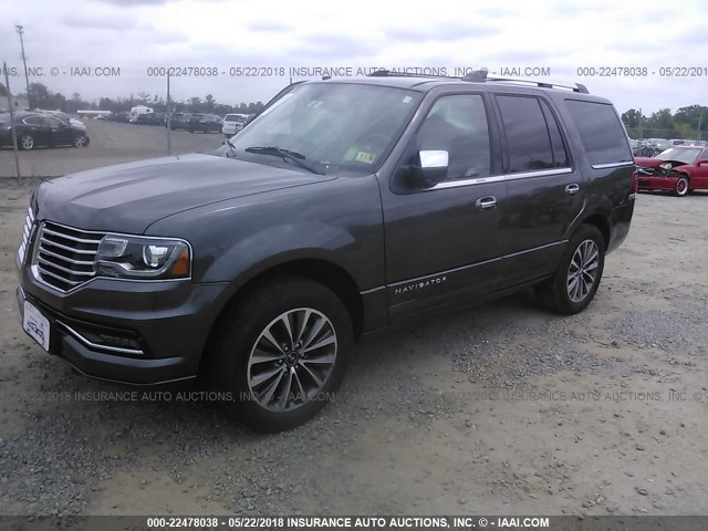 5LMJJ2JT8GEL10361 - 2016 LINCOLN NAVIGATOR SELECT GRAY photo 2