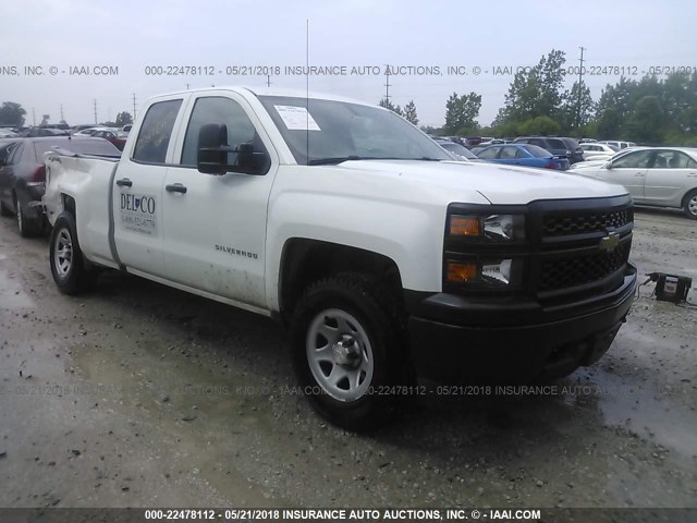 1GCVKPEH8EZ281930 - 2014 CHEVROLET SILVERADO K1500 WHITE photo 1