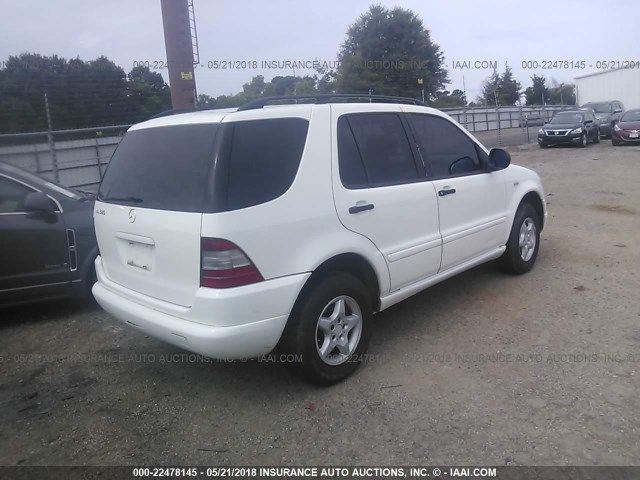 4JGAB54E0WA023374 - 1998 MERCEDES-BENZ ML 320 WHITE photo 4