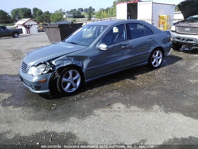 WDBRF52H96F751110 - 2006 MERCEDES-BENZ C GENERATION 2006 230 GRAY photo 2