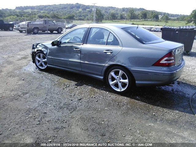 WDBRF52H96F751110 - 2006 MERCEDES-BENZ C GENERATION 2006 230 GRAY photo 3