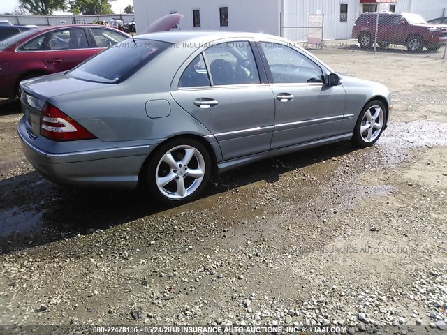 WDBRF52H96F751110 - 2006 MERCEDES-BENZ C GENERATION 2006 230 GRAY photo 4