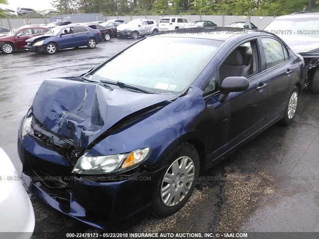 2HGFA1F34AH520652 - 2010 HONDA CIVIC VP BLUE photo 2