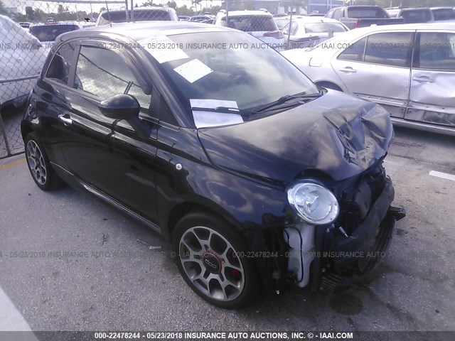 3C3CFFBR5DT608507 - 2013 FIAT 500 SPORT BLACK photo 1