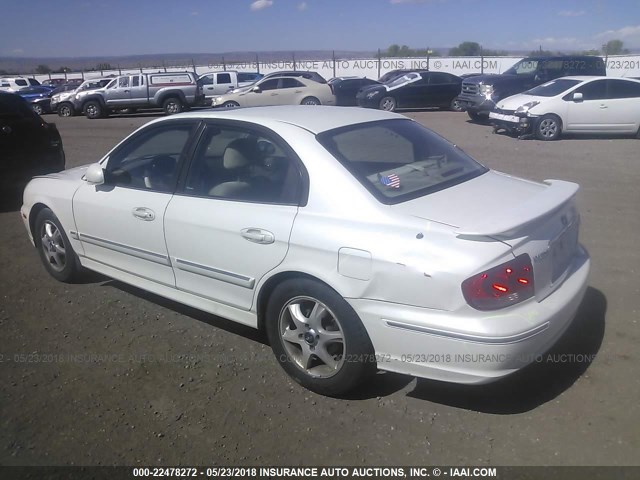 KMHWF35H25A204742 - 2005 HYUNDAI SONATA GLS/LX WHITE photo 3