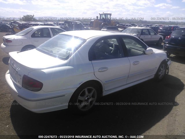 KMHWF35H25A204742 - 2005 HYUNDAI SONATA GLS/LX WHITE photo 4