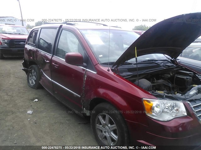 2A4RR5D16AR153349 - 2010 CHRYSLER TOWN & COUNTRY TOURING RED photo 6