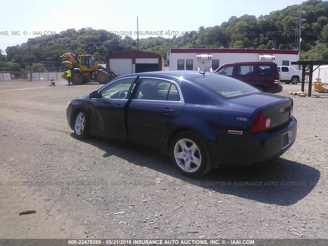 1G1ZB5EB2AF268113 - 2010 CHEVROLET MALIBU LS ლურჯი ფოტო 3