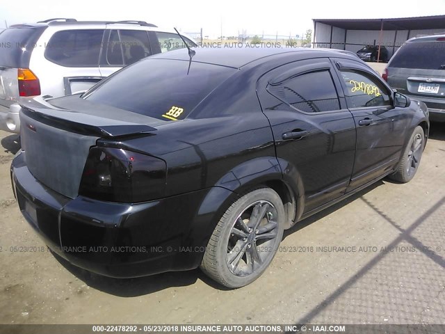 1B3LC56D79N542709 - 2009 DODGE AVENGER SXT/R/T BLACK photo 4